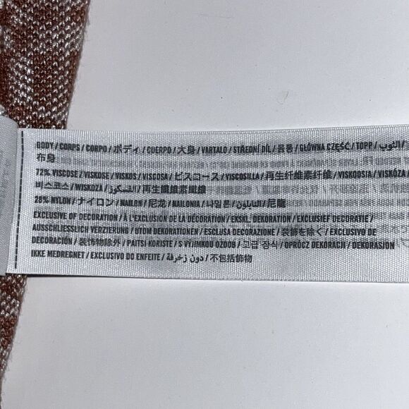 Abercrombie & Fitch Womens Brown White Knit Cropped Sleeveless Halter Top XS‎ - Picture 6 of 8